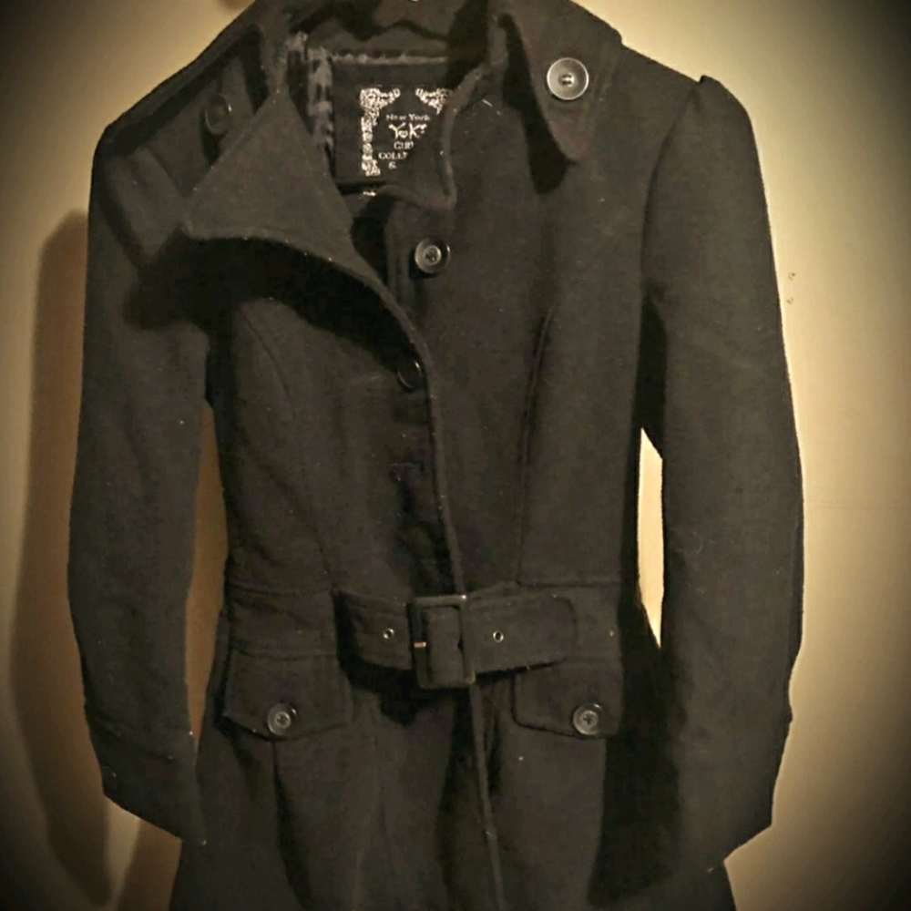 Girls Black Peacoat Jacket size 7/8